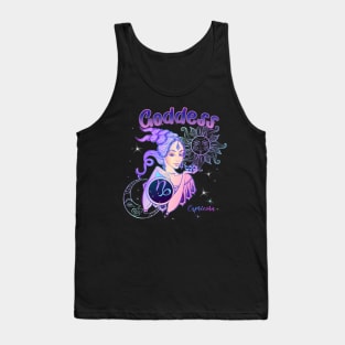 Zodiac Capricorn Goddess Queen Horoscope Tank Top